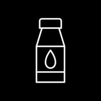 Wasser Flaschen Linie invertiert Symbol vektor