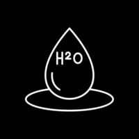 h2o-Linie invertiertes Symbol vektor