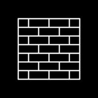 brickwall linje omvänd ikon vektor