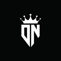 dn logotyp monogram emblem stil med krona form formgivningsmall vektor