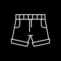 Shorts Linie invertiertes Symbol vektor