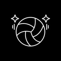 Volleyball Linie invertiert Symbol vektor