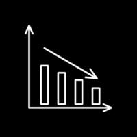 Symbol für umgekehrte Balkendiagrammlinie vektor