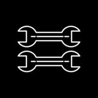 Invertiertes Symbol für die Schraubenschlüssellinie vektor