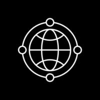 Symbol für umgekehrte Globuslinie vektor