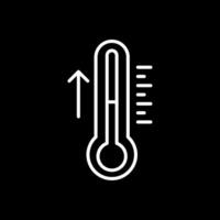 termometer linje inverterad ikon vektor