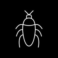 invertiertes Symbol für Insektenlinie vektor