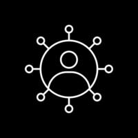 Avatar-Linie invertiertes Symbol vektor