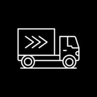 Invertiertes Symbol für die Lieferwagenlinie vektor