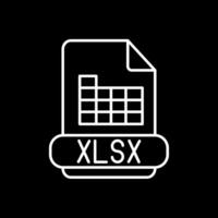 xlsx-Linie invertiertes Symbol vektor