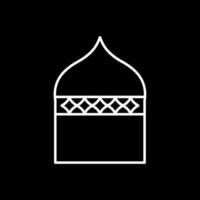 islamisch die Architektur Linie invertiert Symbol vektor
