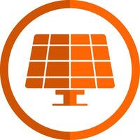 Solar- Panel Glyphe Orange Kreis Symbol vektor