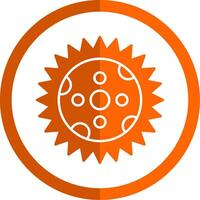 förmörkelse glyf orange cirkel ikon vektor