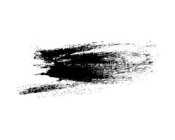 schwarz Bürste Schlaganfall auf transparent Hintergrund vektor