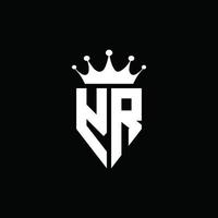 yr logotyp monogram emblem stil med krona form formgivningsmall vektor