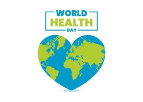 värld hälsa dag illustration logotyp design , enkel illustration av hälsa dag med platt färger vektor