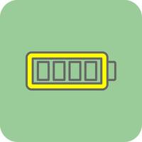 Batterie gefüllt Gelb Symbol vektor