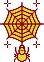 Spinnennetz Glyphe Kurve Symbol vektor