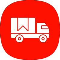 LKW Glyphe Kurve Symbol vektor