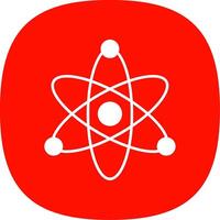 Atom Glyphe Kurve Symbol vektor