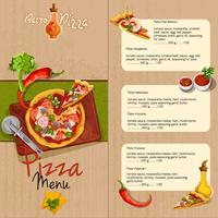 Pizza-Restaurant-Menü vektor