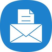 Email Glyphe Kurve Symbol vektor