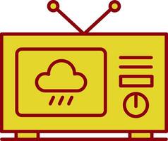 Wetter Nachrichten Glyphe Kurve Symbol vektor