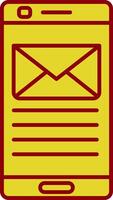 Email Glyphe Kurve Symbol vektor