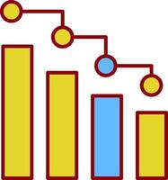 bar Diagram glyf kurva ikon vektor