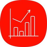 Bar Diagramm Linie Kurve Symbol vektor