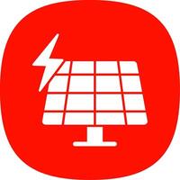 Solar- Panel Glyphe Kurve Symbol vektor