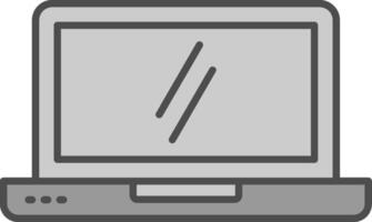 Laptop Glyphe Kurve Symbol vektor