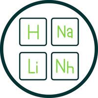 periodisch Tabelle Linie Kreis Symbol vektor