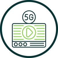 Leben Streaming Linie Kreis Symbol vektor