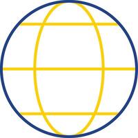 Weltlinie zweifarbiges Symbol vektor