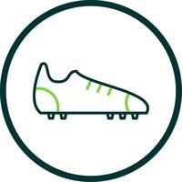 Fußball Stiefel Linie Kreis Symbol vektor