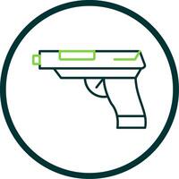 Revolver Linie Kreis Symbol vektor