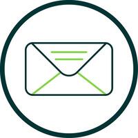 Mail Linie Kreis Symbol vektor