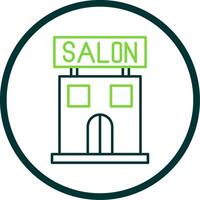 Salon Linie Kreis Symbol vektor