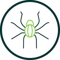 Spinne Linie Kreis Symbol vektor