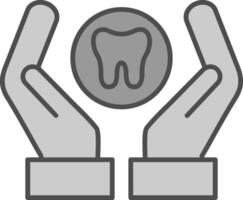 dental vård fylla ikon vektor