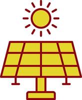 Solar- Energie Glyphe Kurve Symbol vektor