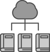 Digital Bibliothek Stutfohlen Symbol vektor