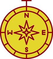 Kompass Glyphe Kurve Symbol vektor