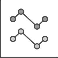 Linie Diagramm Stutfohlen Symbol vektor