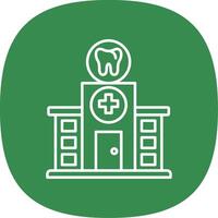 Dental Klinik Linie Kurve Symbol vektor