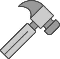 hammare fylla ikon vektor