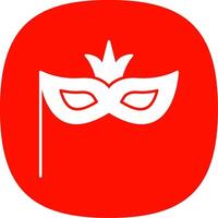 Karneval Maske Glyphe Kurve Symbol vektor