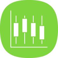 Diagramm Glyphe Kurve Symbol vektor