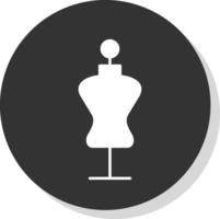 Mannequin Glyphe grau Kreis Symbol vektor